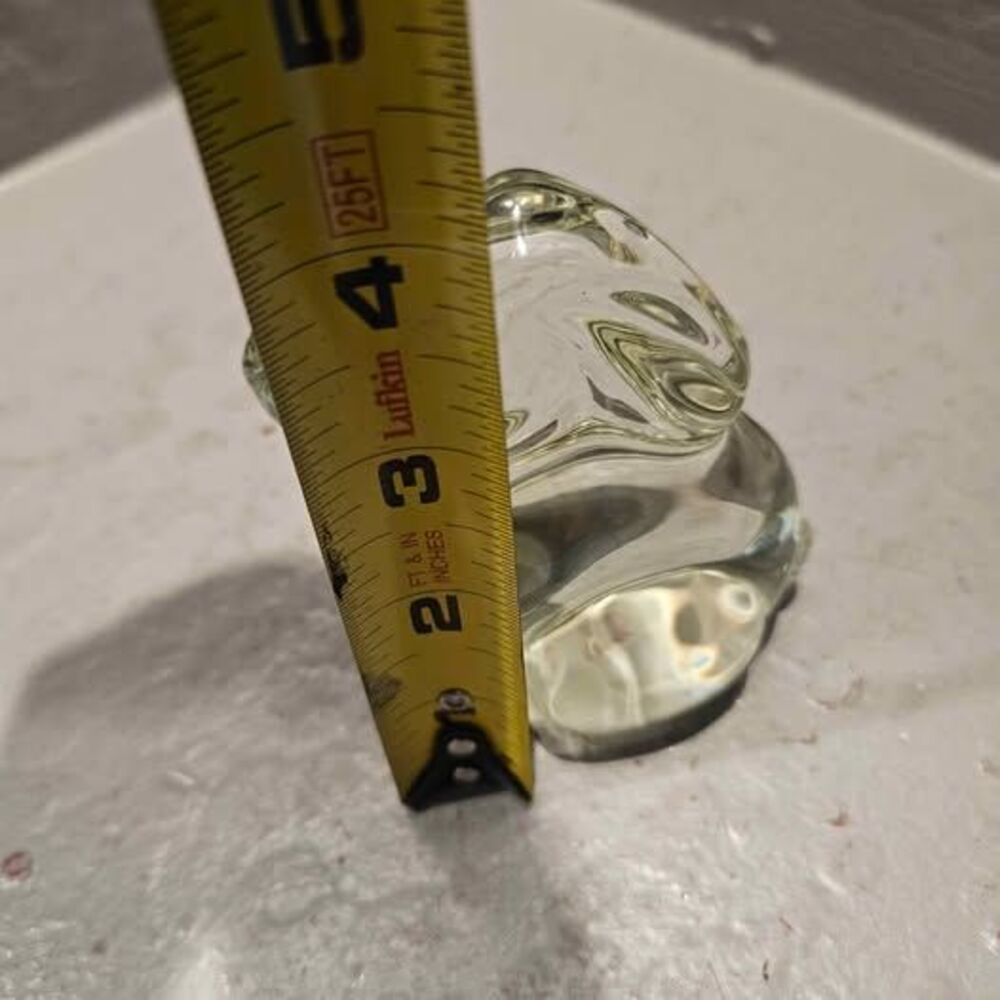 Clear Glass Rabbit Figurine Paperweight - Picture 5 of 7